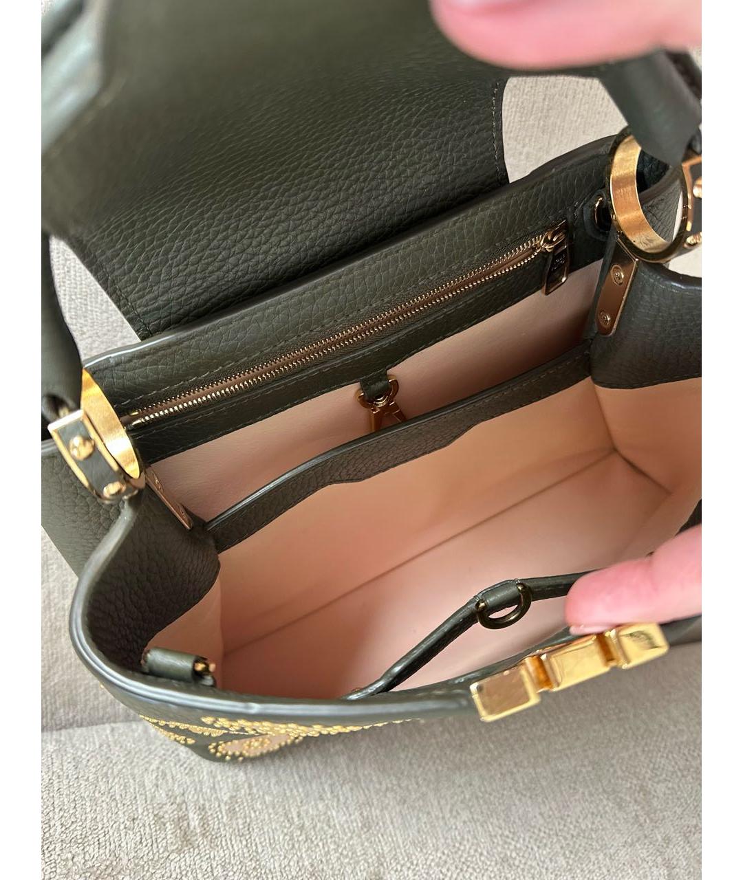 LOUIS VUITTON Хаки сумка с короткими ручками, фото 8