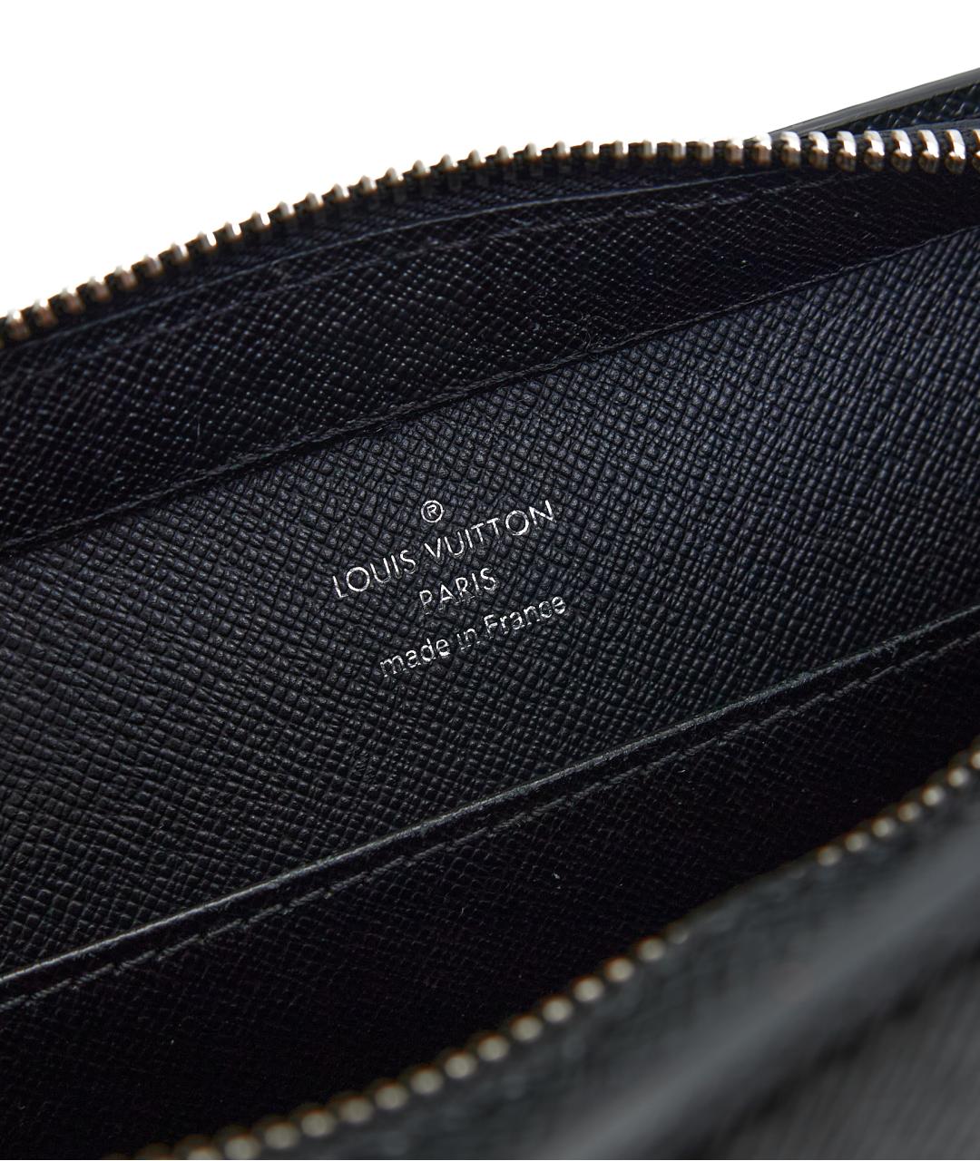 LOUIS VUITTON Черная кожаная барсетка, фото 4