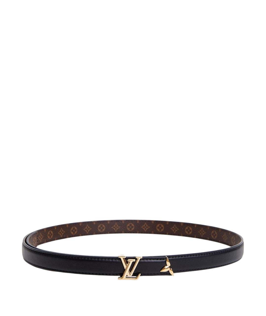 LOUIS VUITTON Черный кожаный ремень, фото 1