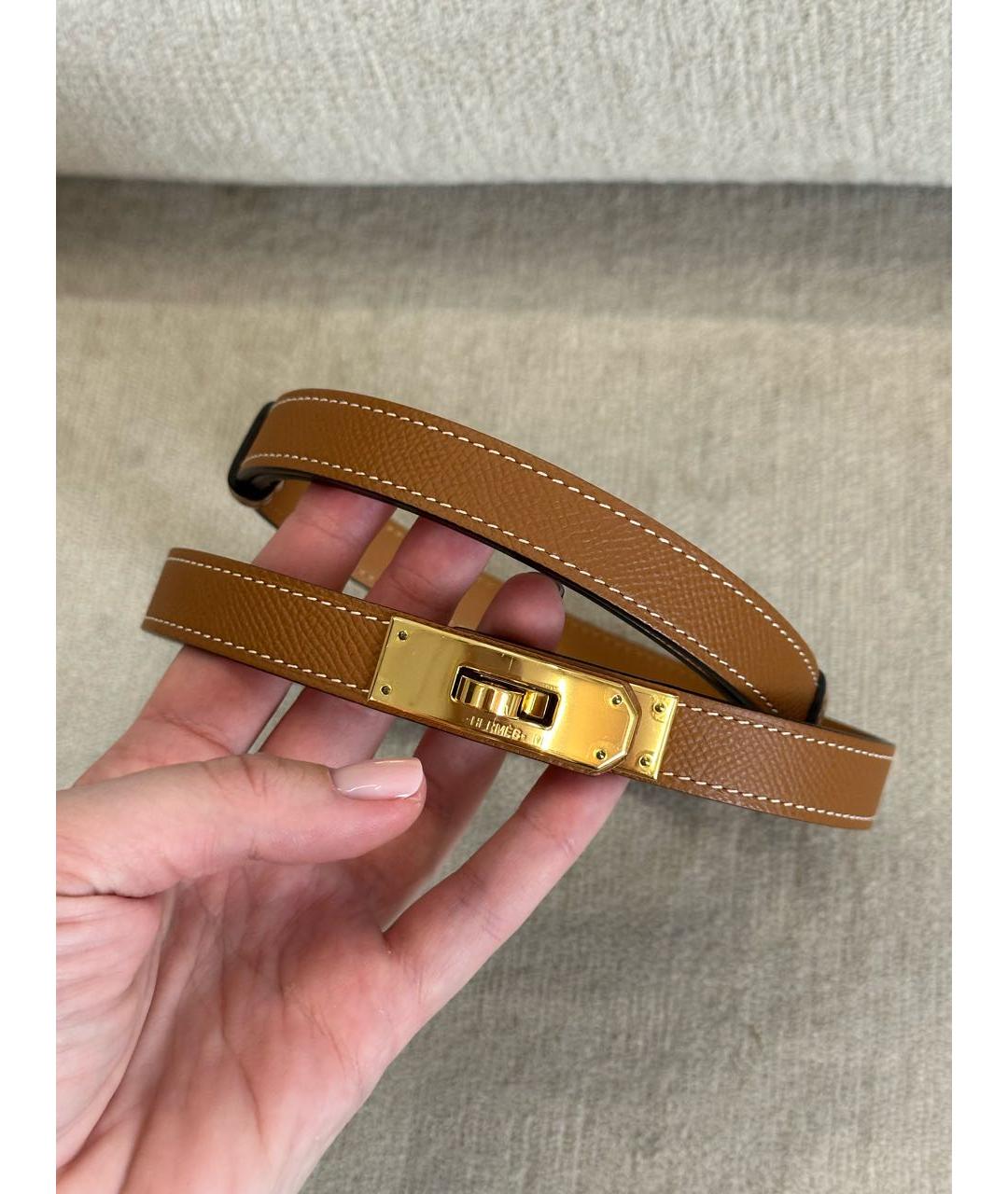 HERMES Коричневый ремень, фото 8
