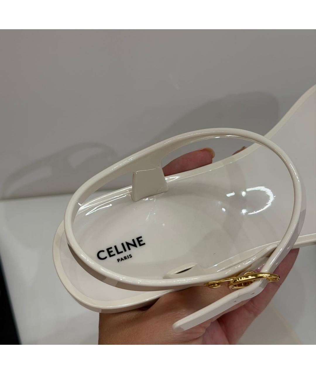 CELINE Белые сандалии, фото 5