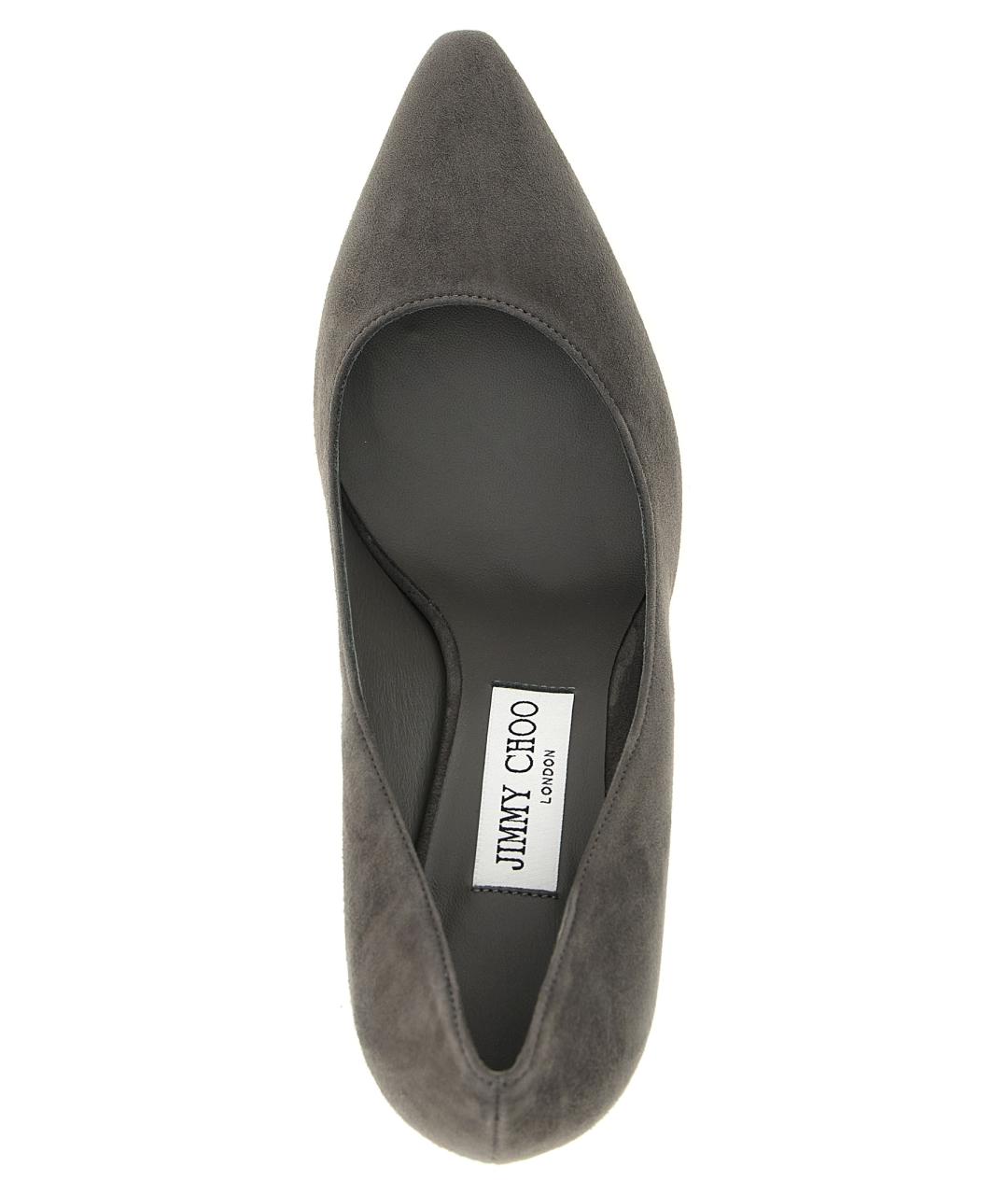 JIMMY CHOO Серые замшевые туфли, фото 4