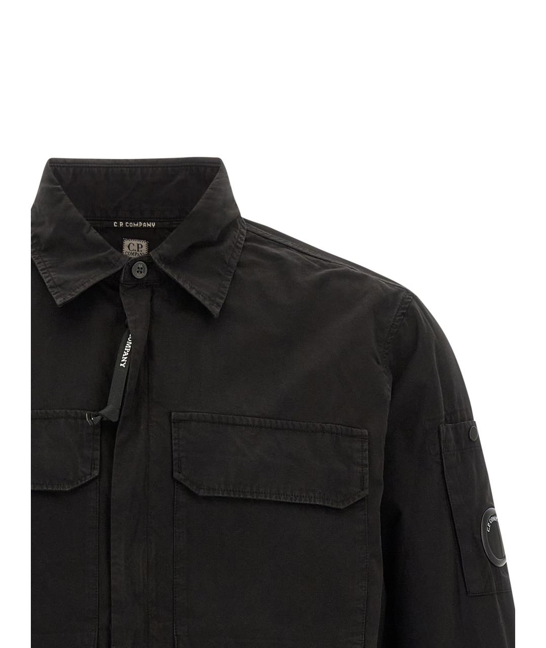 CP COMPANY Черная хлопковая кэжуал рубашка, фото 3