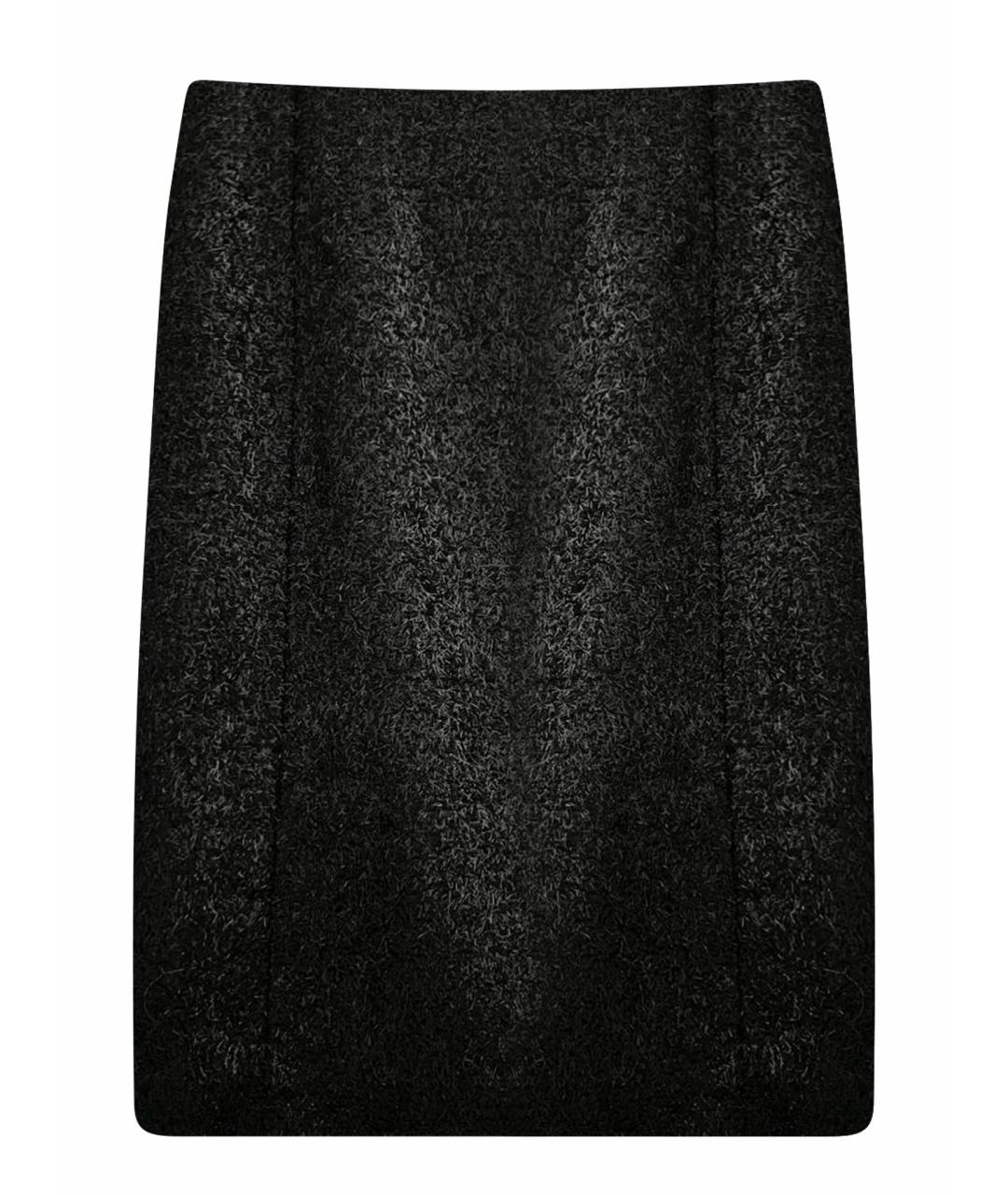 PRADA Черная вискозная юбка миди, фото 1