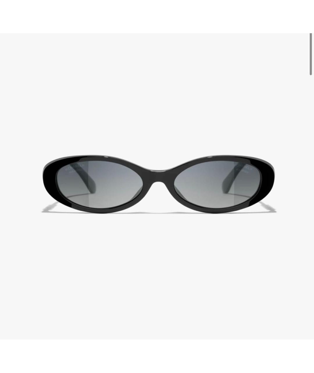 CHANEL Черные пластиковые солнцезащитные очки, фото 5