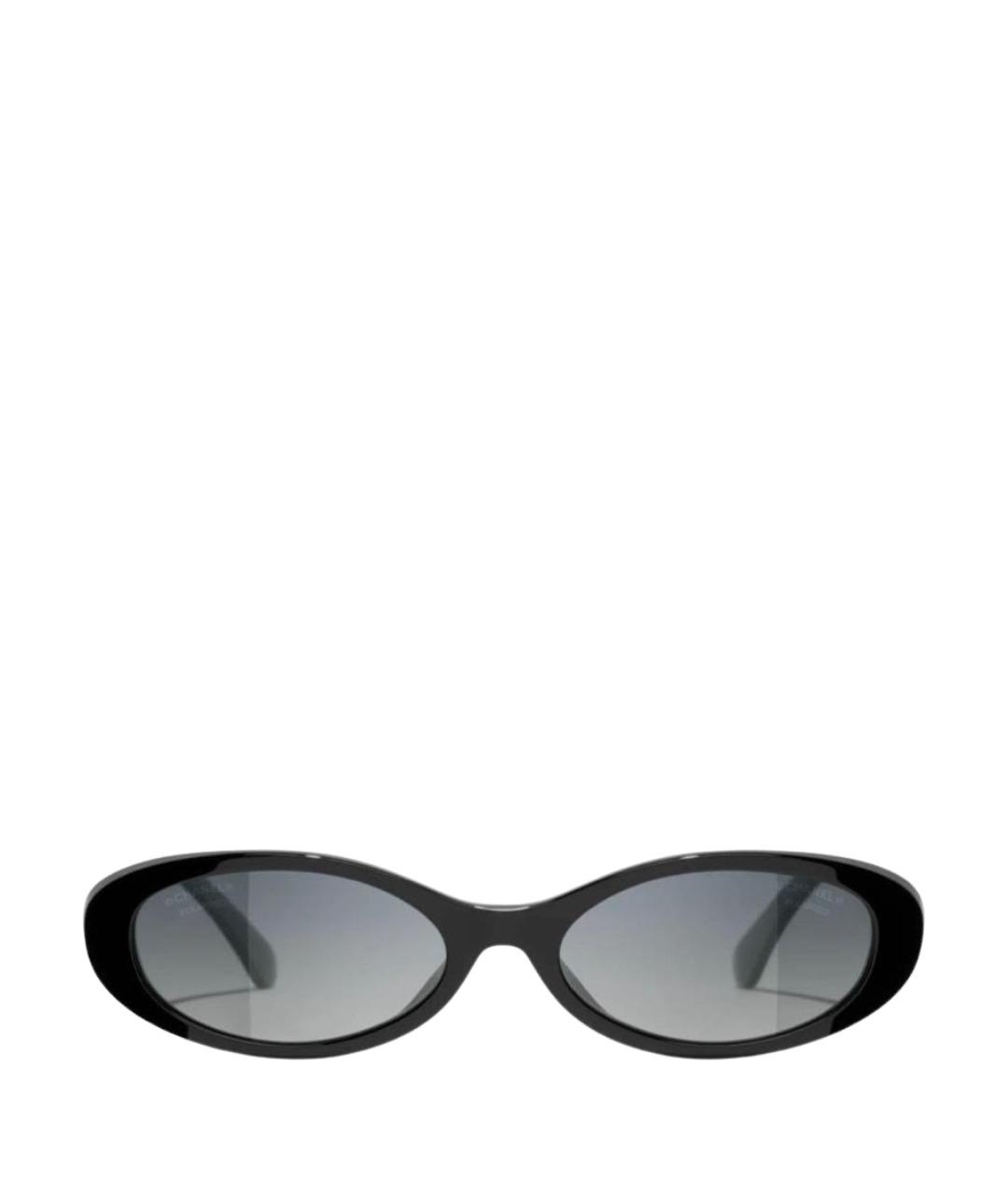 CHANEL Черные пластиковые солнцезащитные очки, фото 1