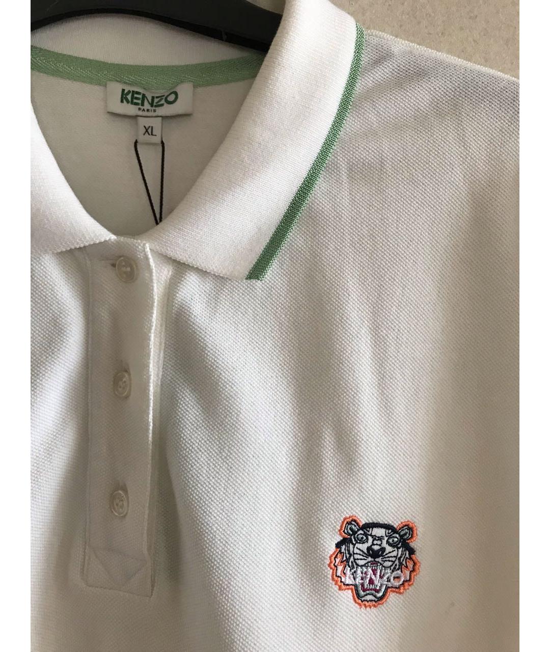 KENZO Белое хлопковое повседневное платье, фото 2