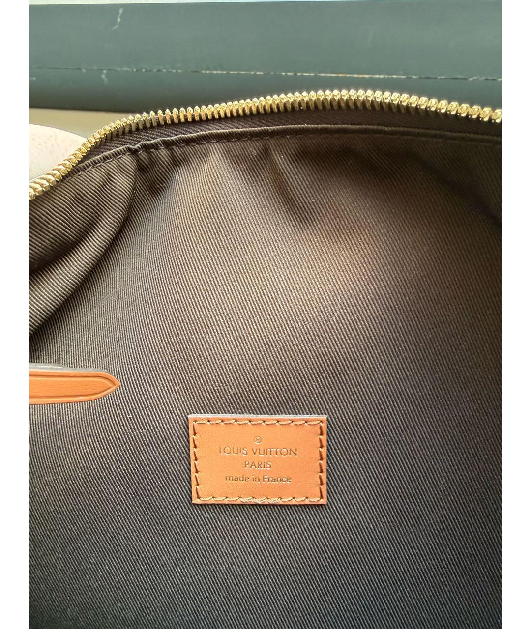 LOUIS VUITTON Коричневая кожаная сумка через плечо, фото 2