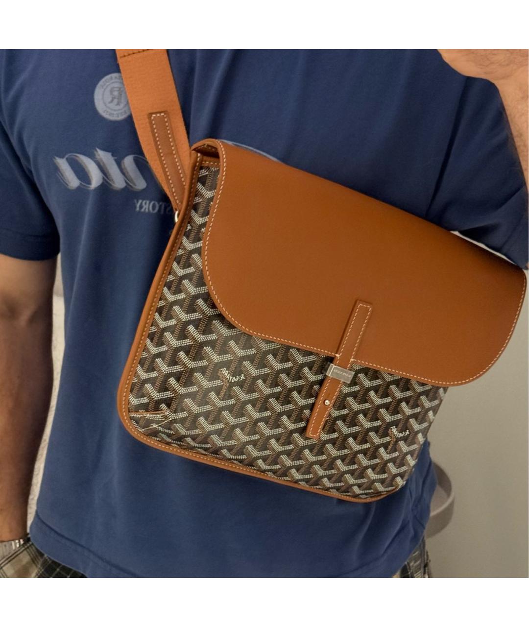 GOYARD Коричневая канва сумка на плечо, фото 7