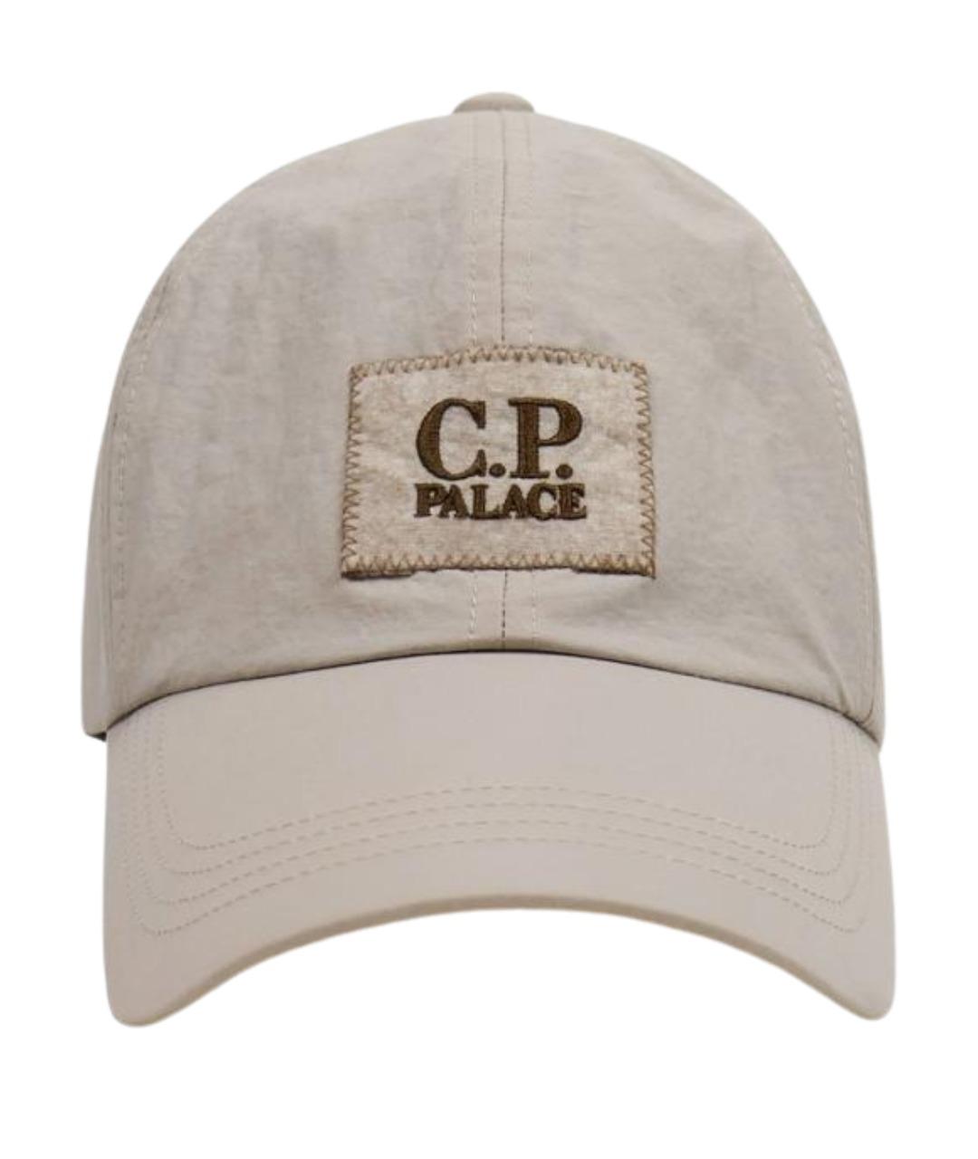 CP COMPANY Бежевая синтетическая кепка/бейсболка, фото 1
