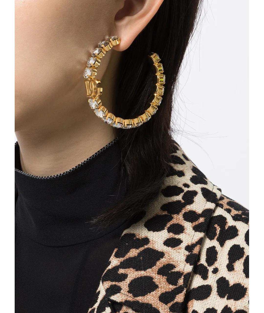 DOLCE&GABBANA Золотые латунные серьги, фото 2