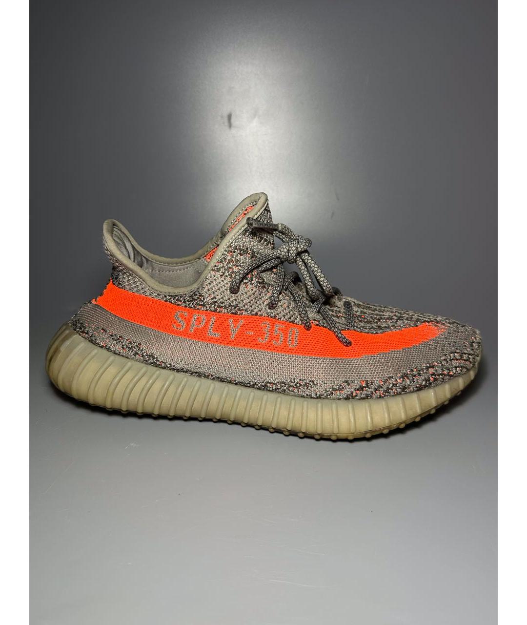 ADIDAS YEEZY Серые синтетические низкие кроссовки / кеды, фото 9