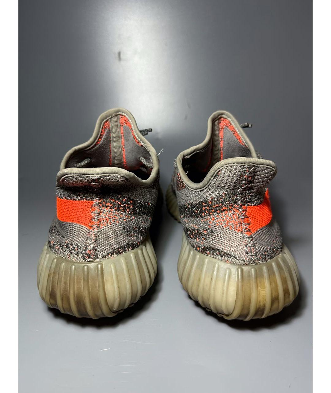 ADIDAS YEEZY Серые синтетические низкие кроссовки / кеды, фото 4