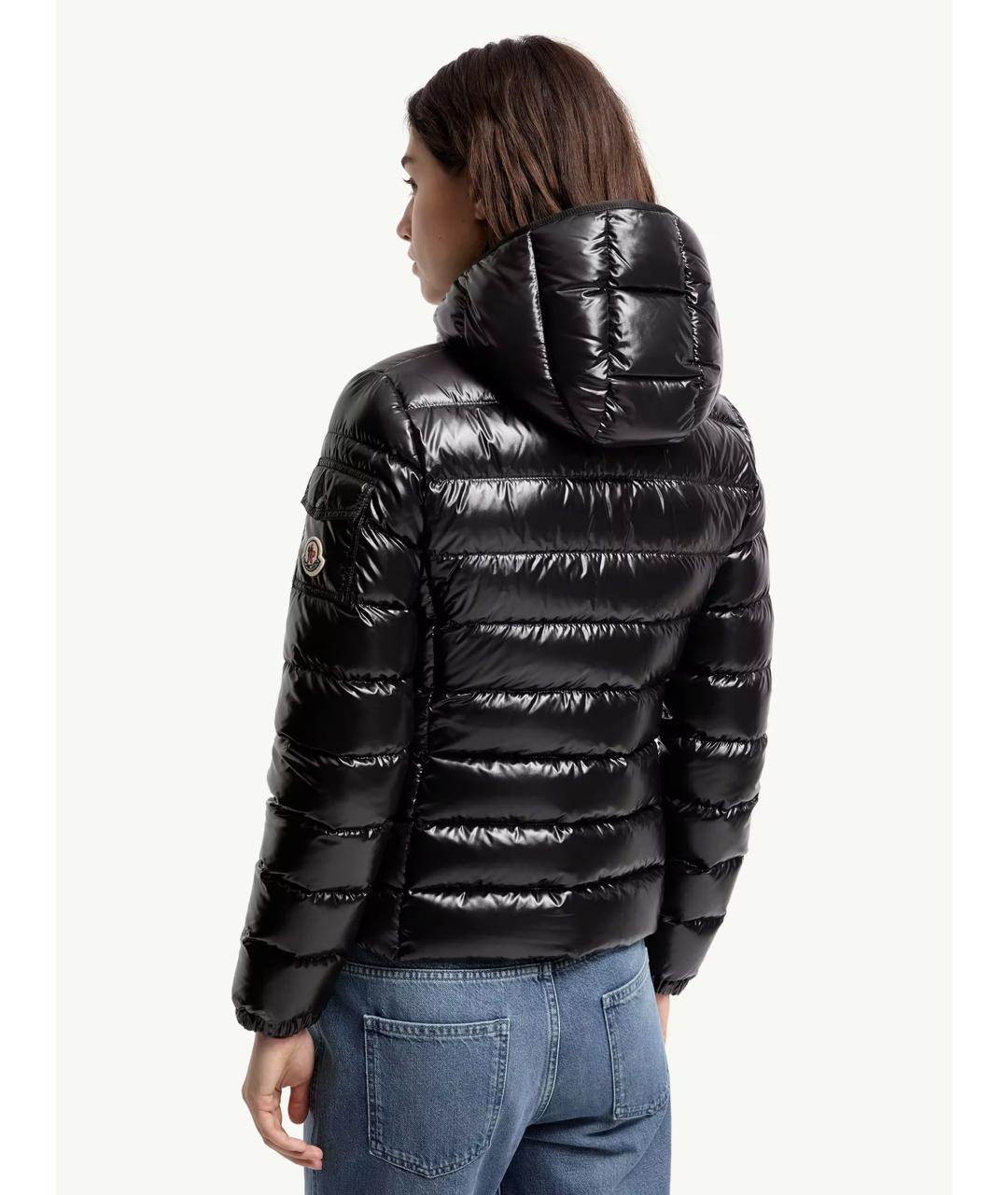 MONCLER Черный полиамидовый пуховик, фото 4