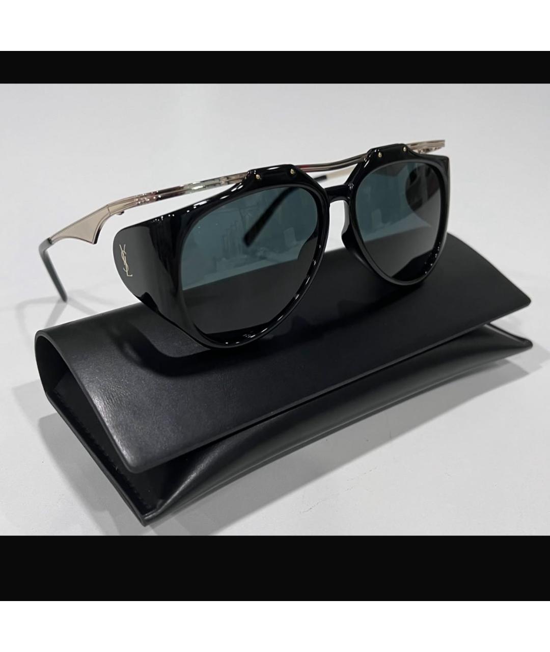 SAINT LAURENT Черные солнцезащитные очки, фото 3