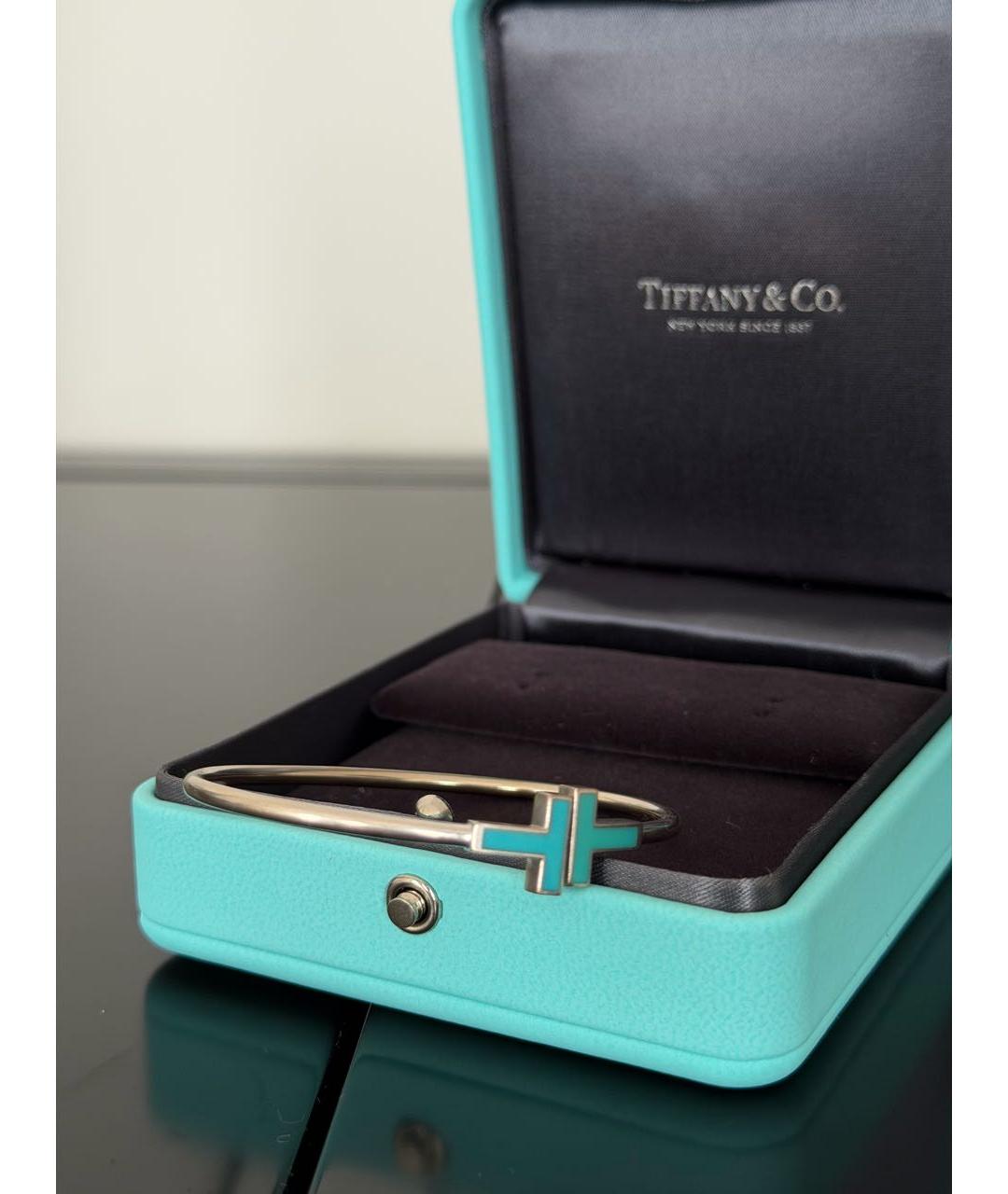TIFFANY&CO Бирюзовый браслет из белого золота, фото 2
