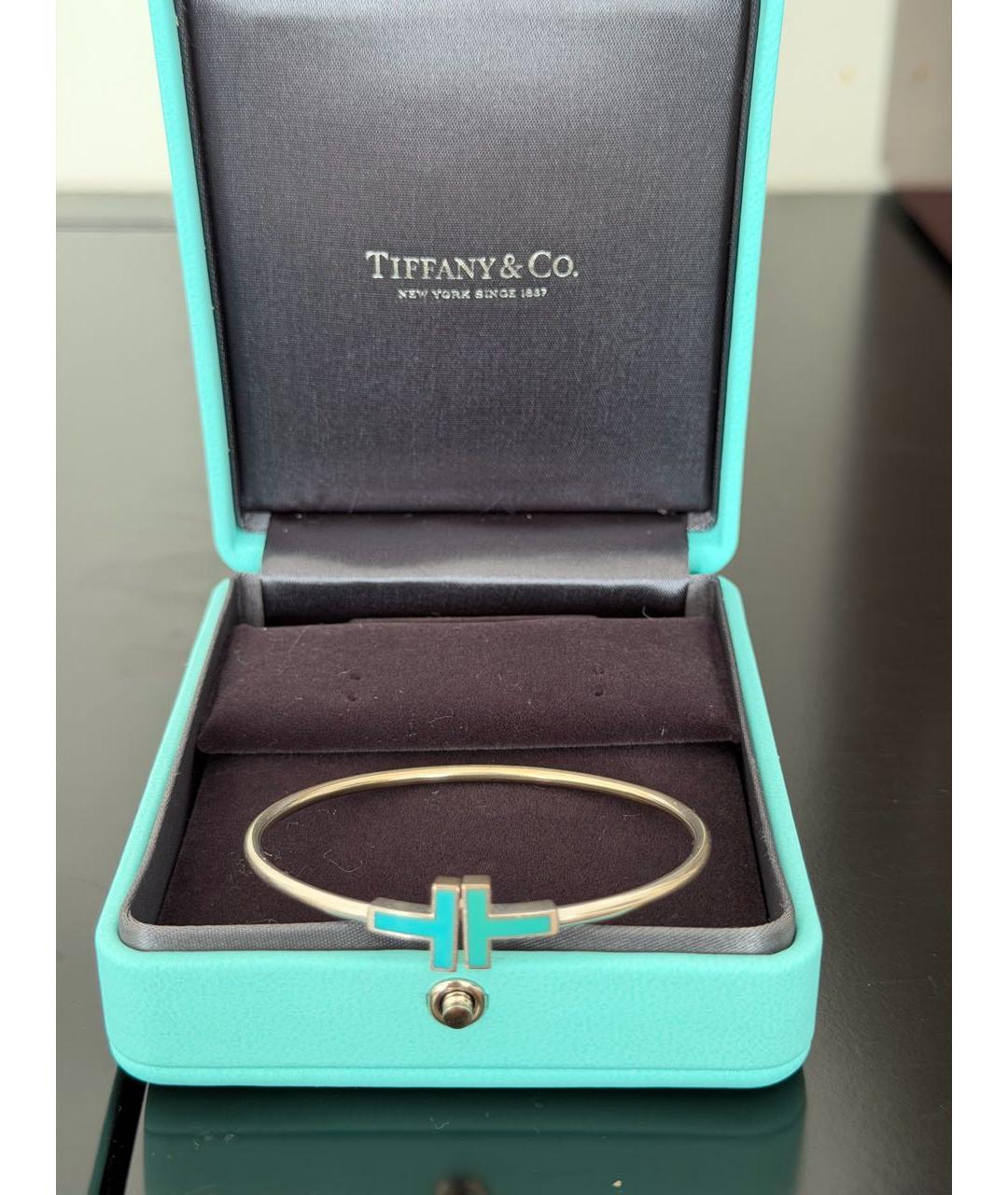 TIFFANY&CO Бирюзовый браслет из белого золота, фото 3