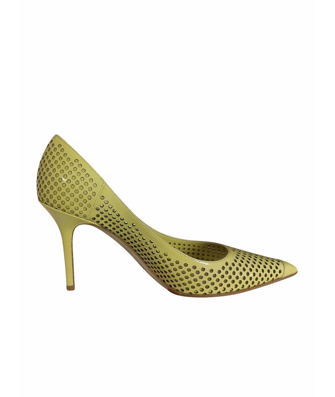 JIMMY CHOO Желтые туфли из лакированной кожи, фото 1