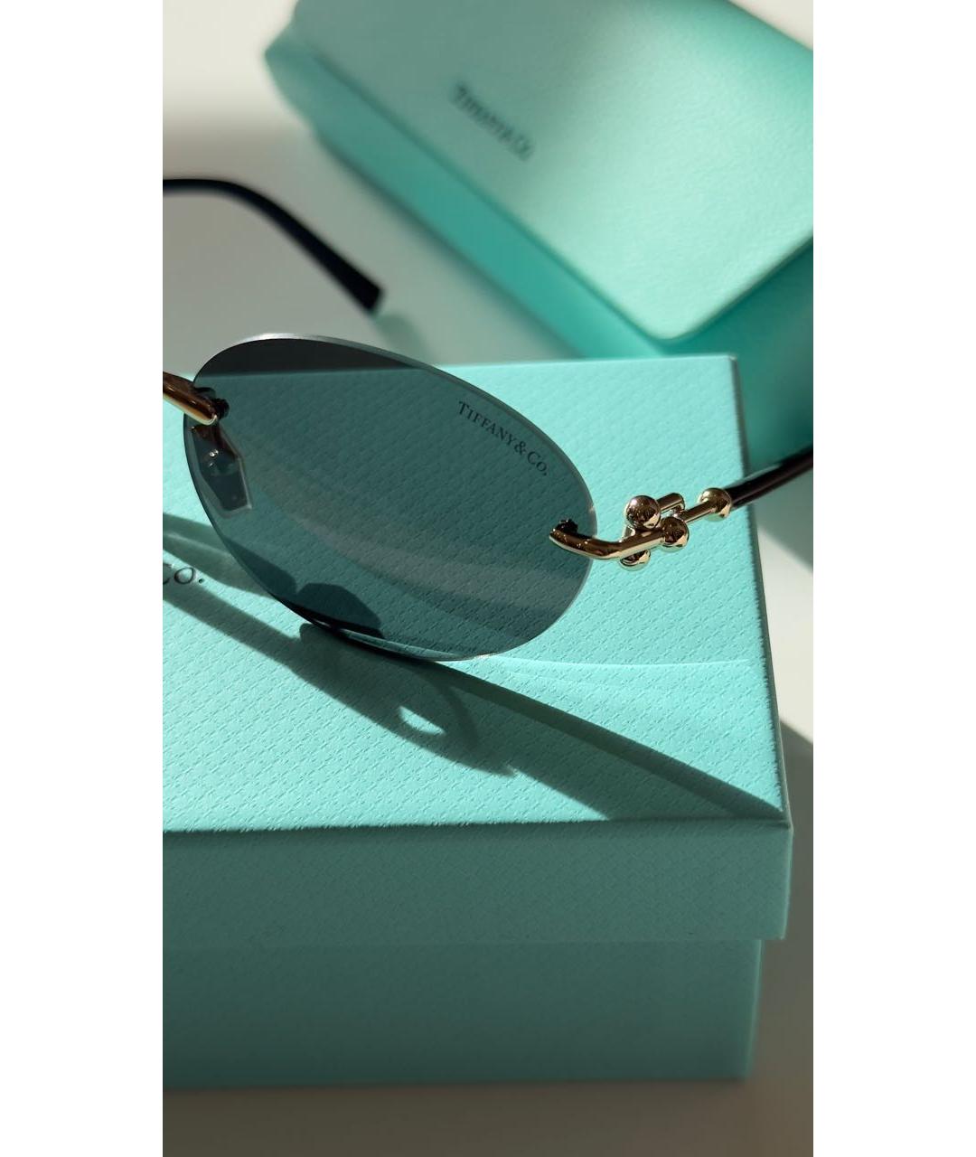 TIFFANY&CO Черные металлические солнцезащитные очки, фото 4