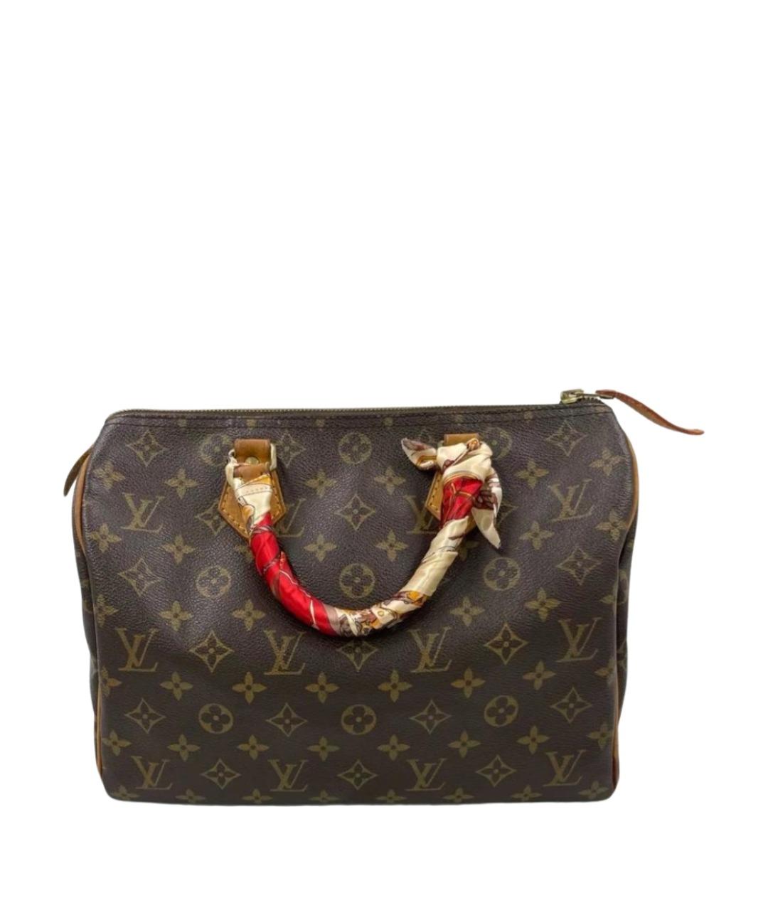 LOUIS VUITTON Коричневая канва сумка с короткими ручками, фото 1