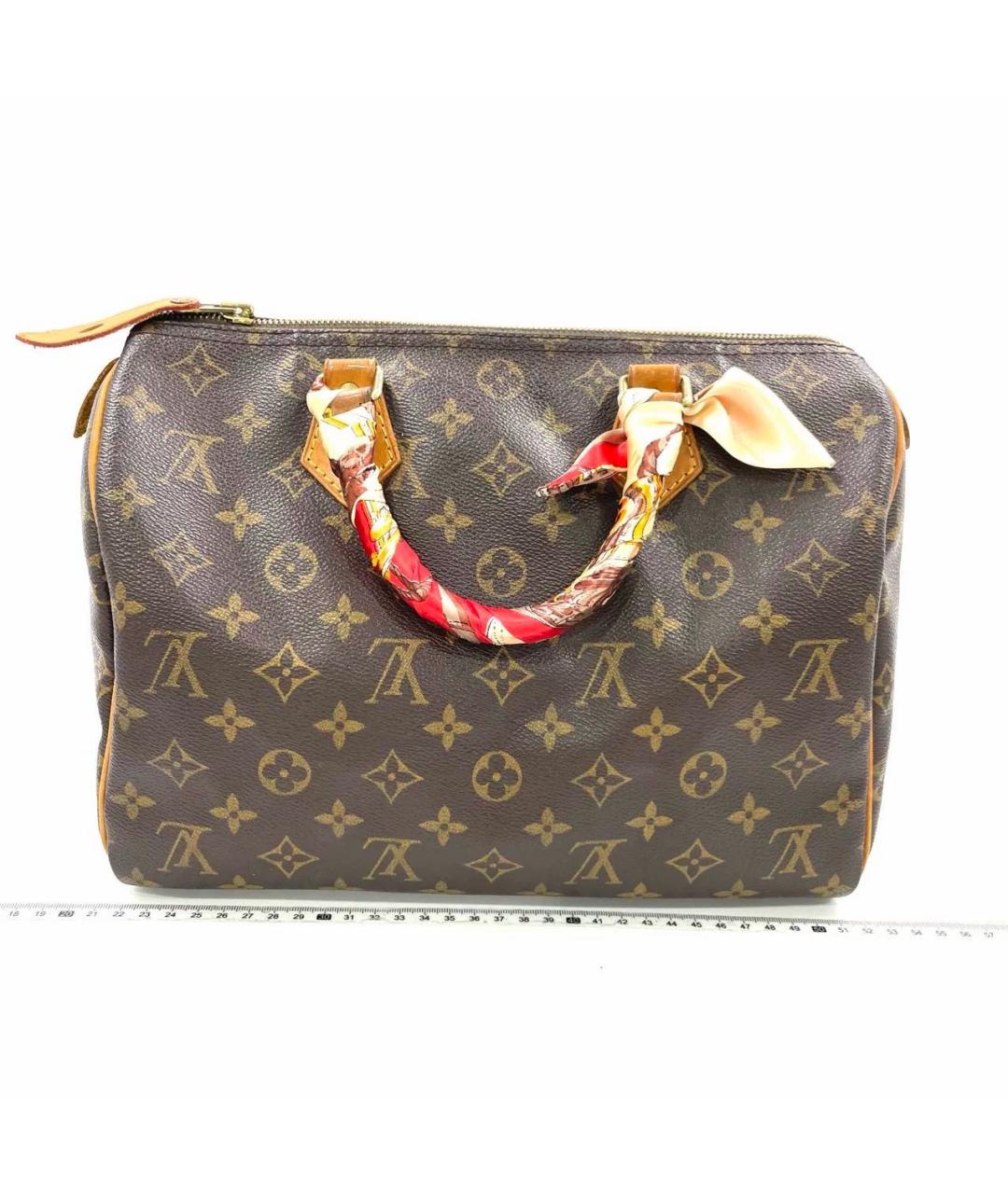 LOUIS VUITTON Коричневая канва сумка с короткими ручками, фото 2
