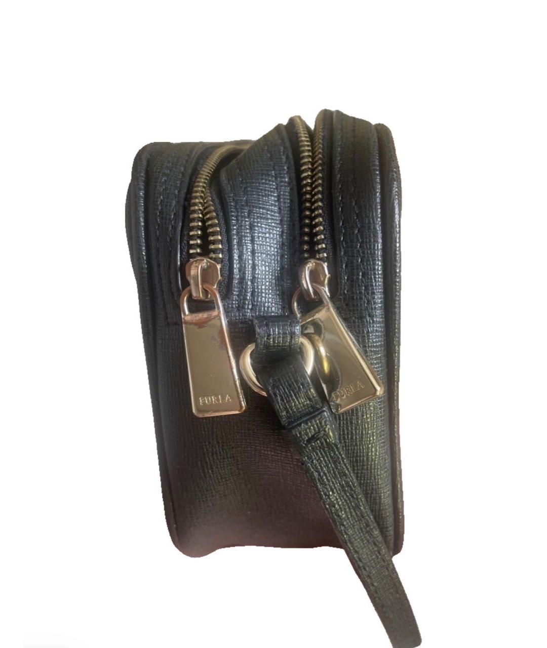 FURLA Черная кожаная поясная сумка, фото 5