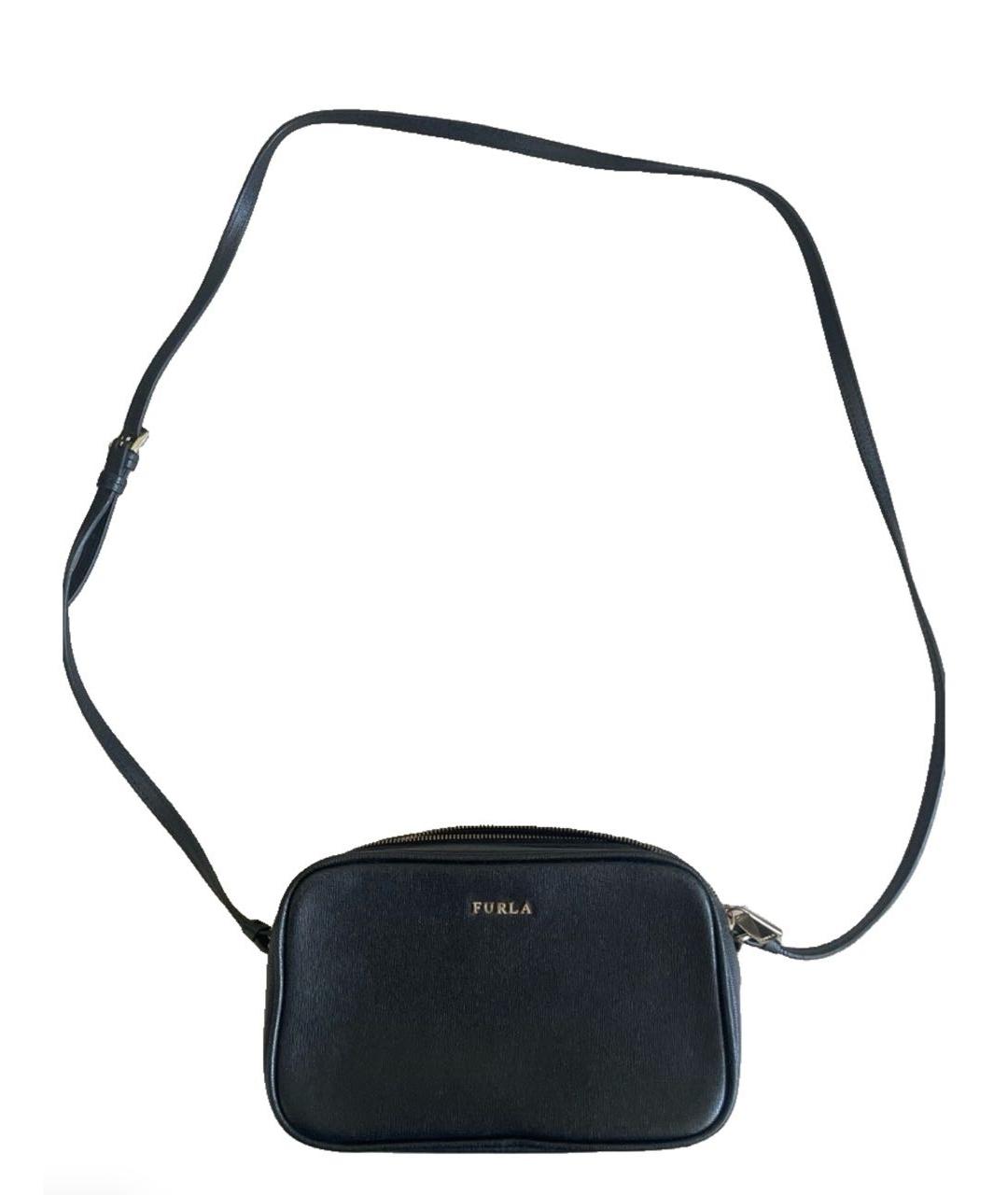 FURLA Черная кожаная поясная сумка, фото 2