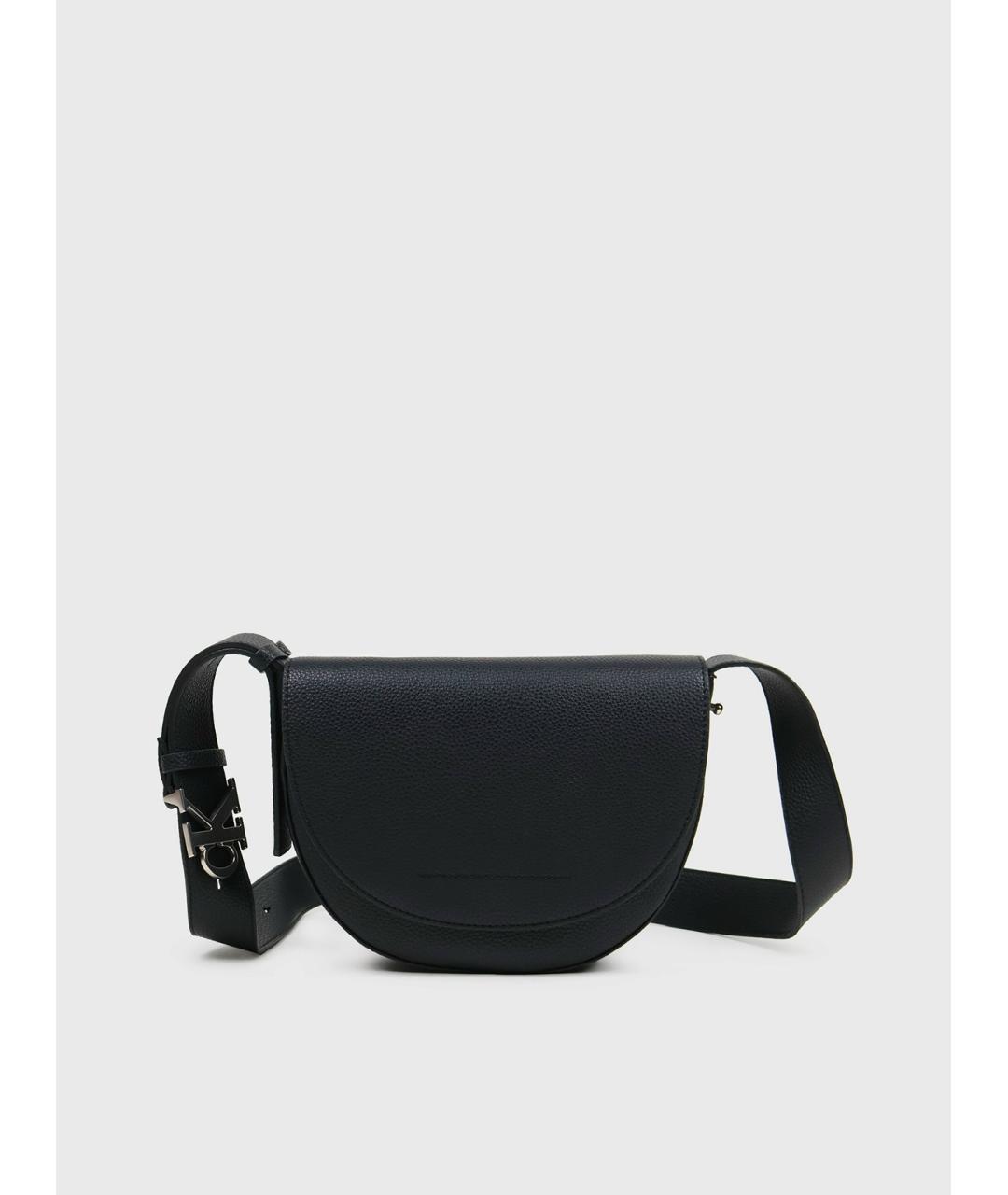 CALVIN KLEIN Черная сумка через плечо из искусственной кожи, фото 10