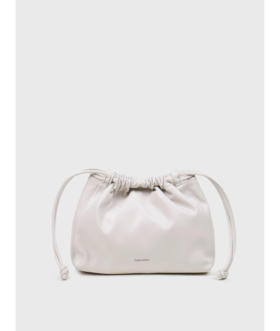 CALVIN KLEIN Белая сумка через плечо из искусственной кожи, фото 10