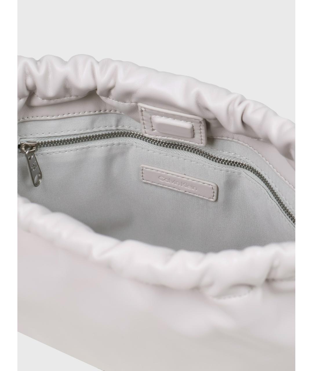 CALVIN KLEIN Белая сумка через плечо из искусственной кожи, фото 5