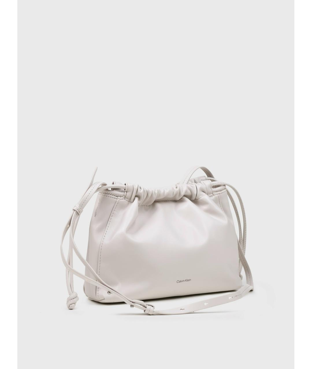CALVIN KLEIN Белая сумка через плечо из искусственной кожи, фото 3