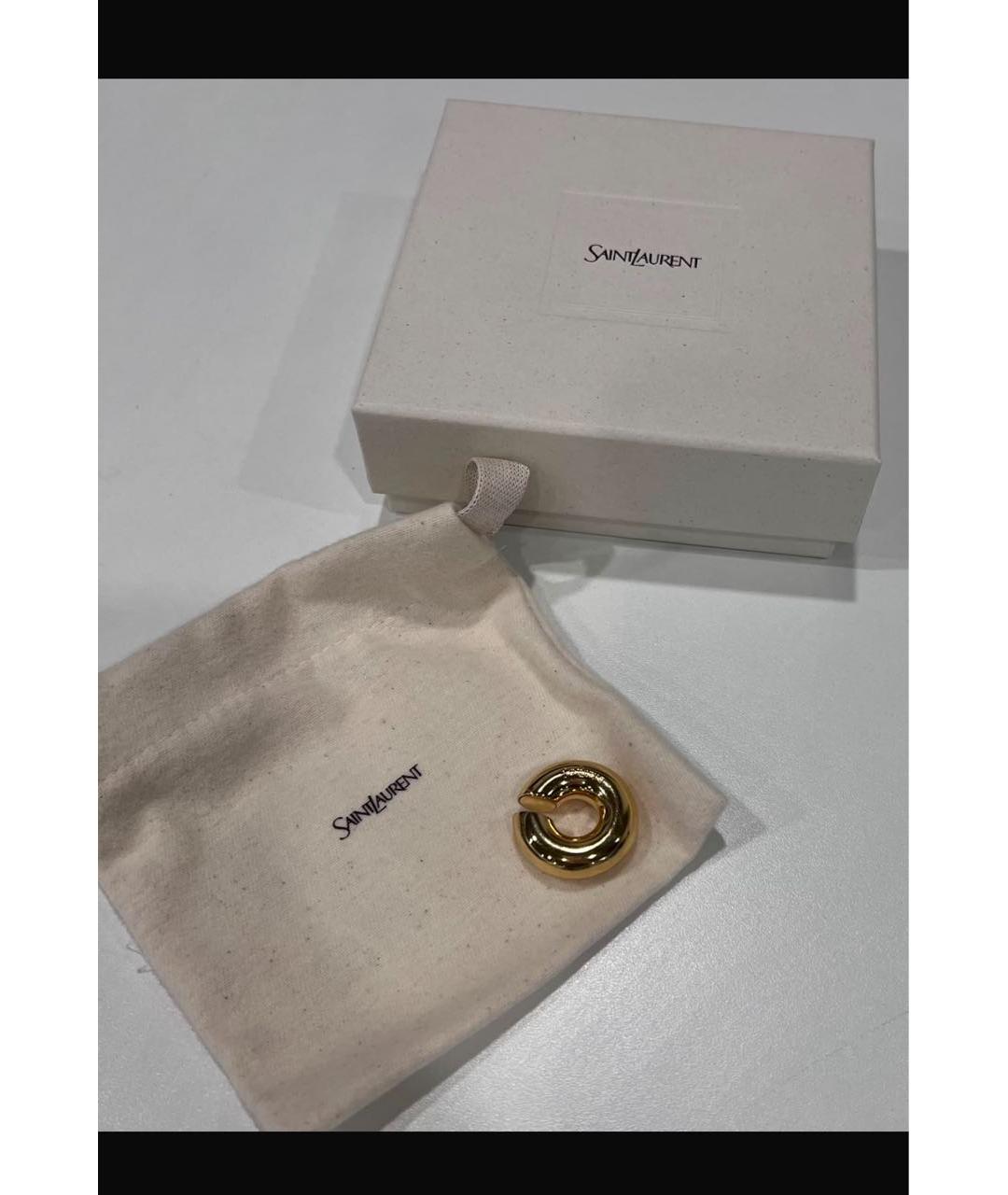 SAINT LAURENT Золотые серьги, фото 2