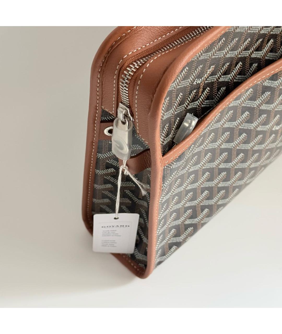 GOYARD Коричневая канва барсетка, фото 4