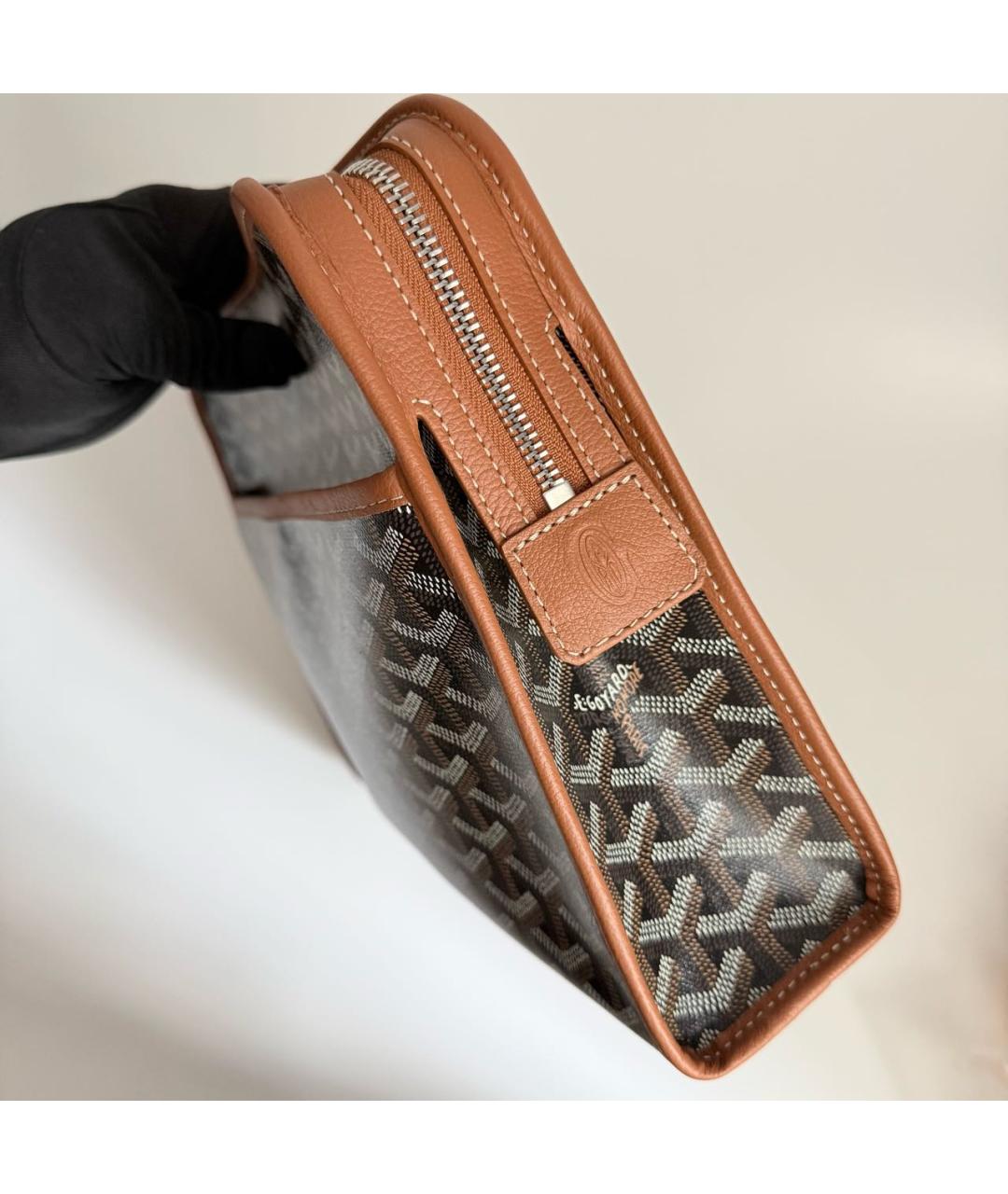 GOYARD Коричневая канва барсетка, фото 7