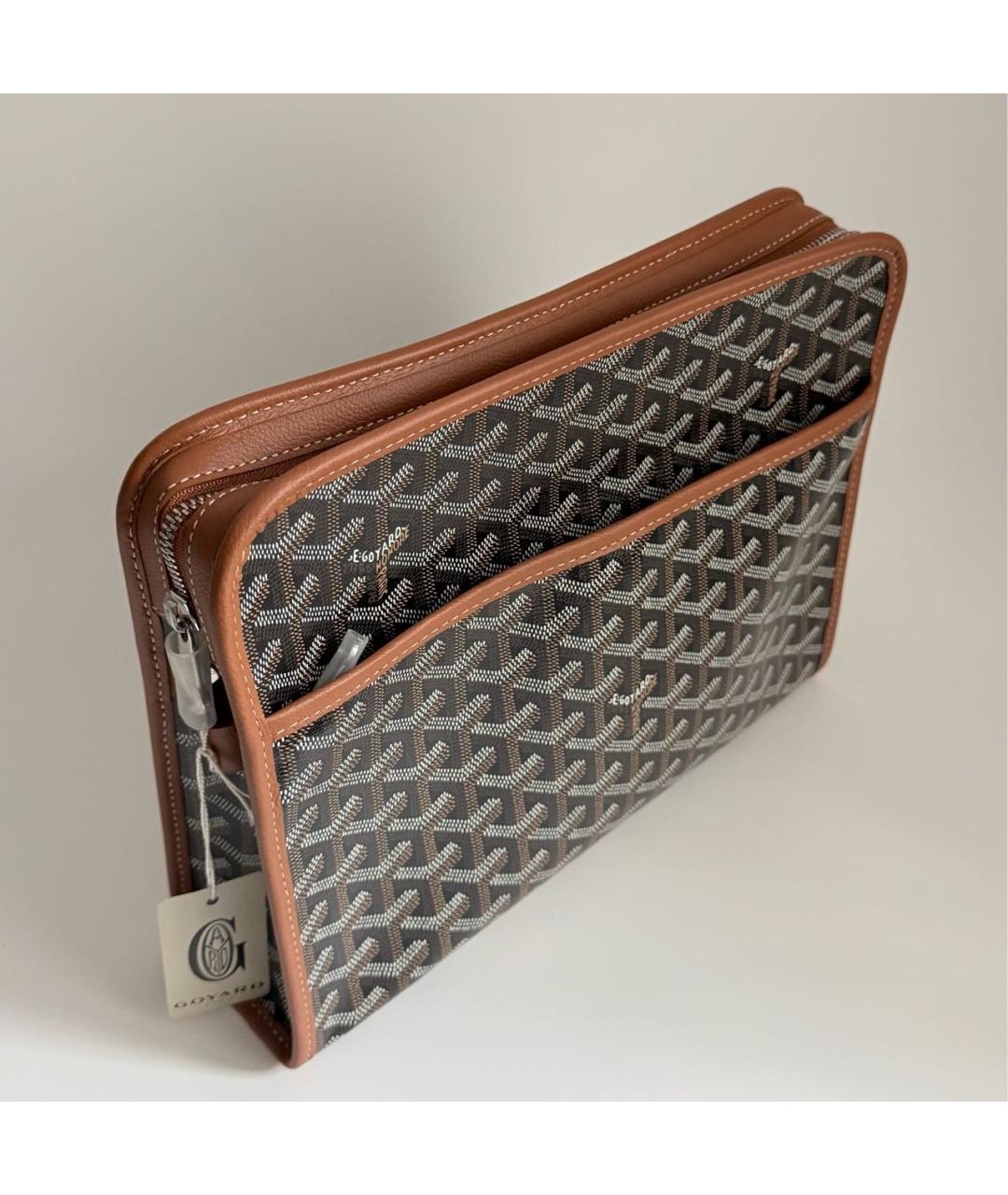 GOYARD Коричневая канва барсетка, фото 2