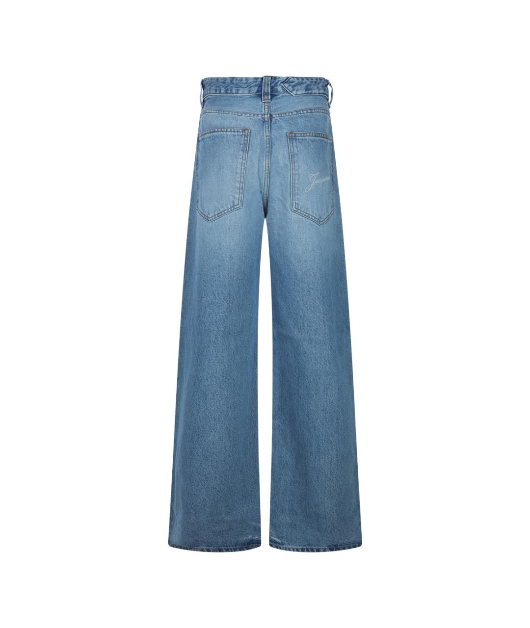 JACQUEMUS Синие хлопковые прямые джинсы, фото 2