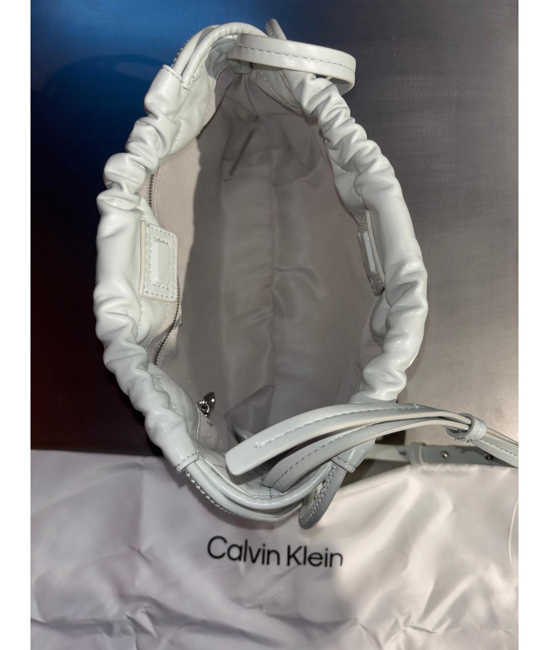 CALVIN KLEIN Бирюзовая сумка через плечо из искусственной кожи, фото 9