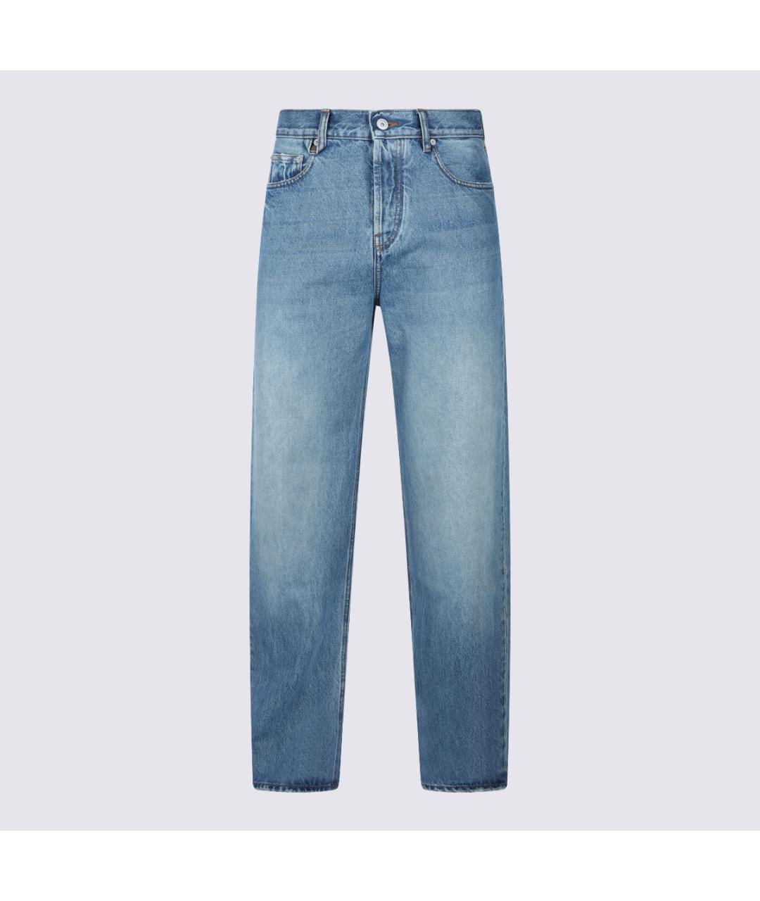 JACQUEMUS Голубые хлопковые прямые джинсы, фото 2