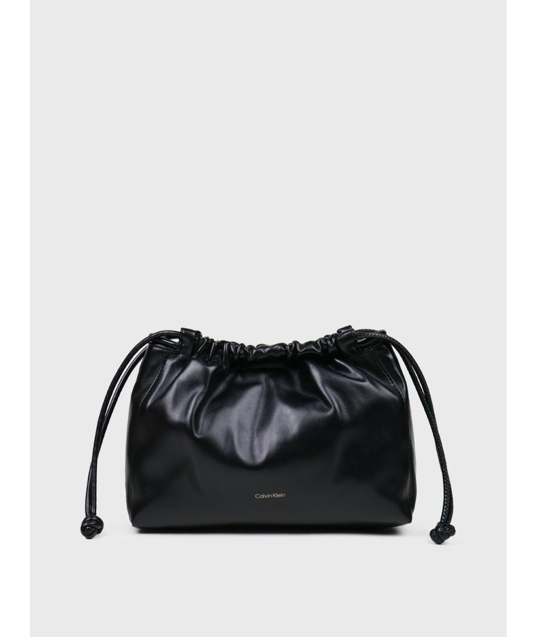 CALVIN KLEIN Черная сумка через плечо из искусственной кожи, фото 10