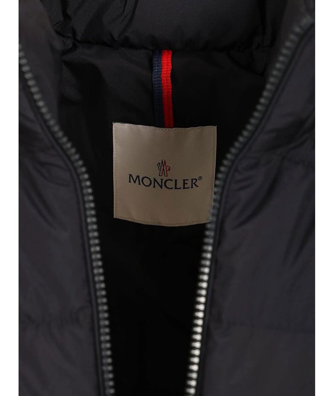 MONCLER Синий полиэстеровый пуховик, фото 5