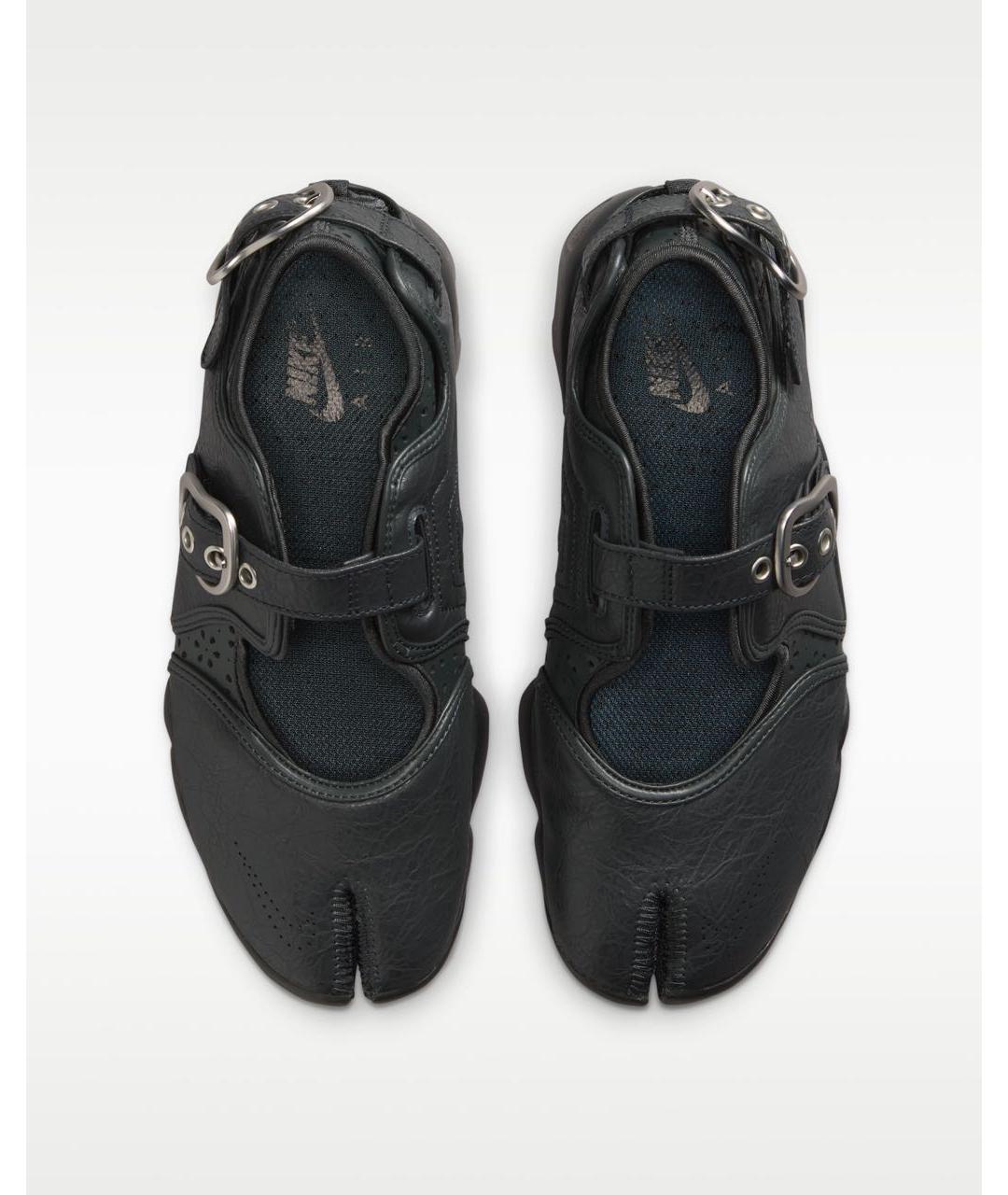 NIKE Черные кожаные кроссовки, фото 3