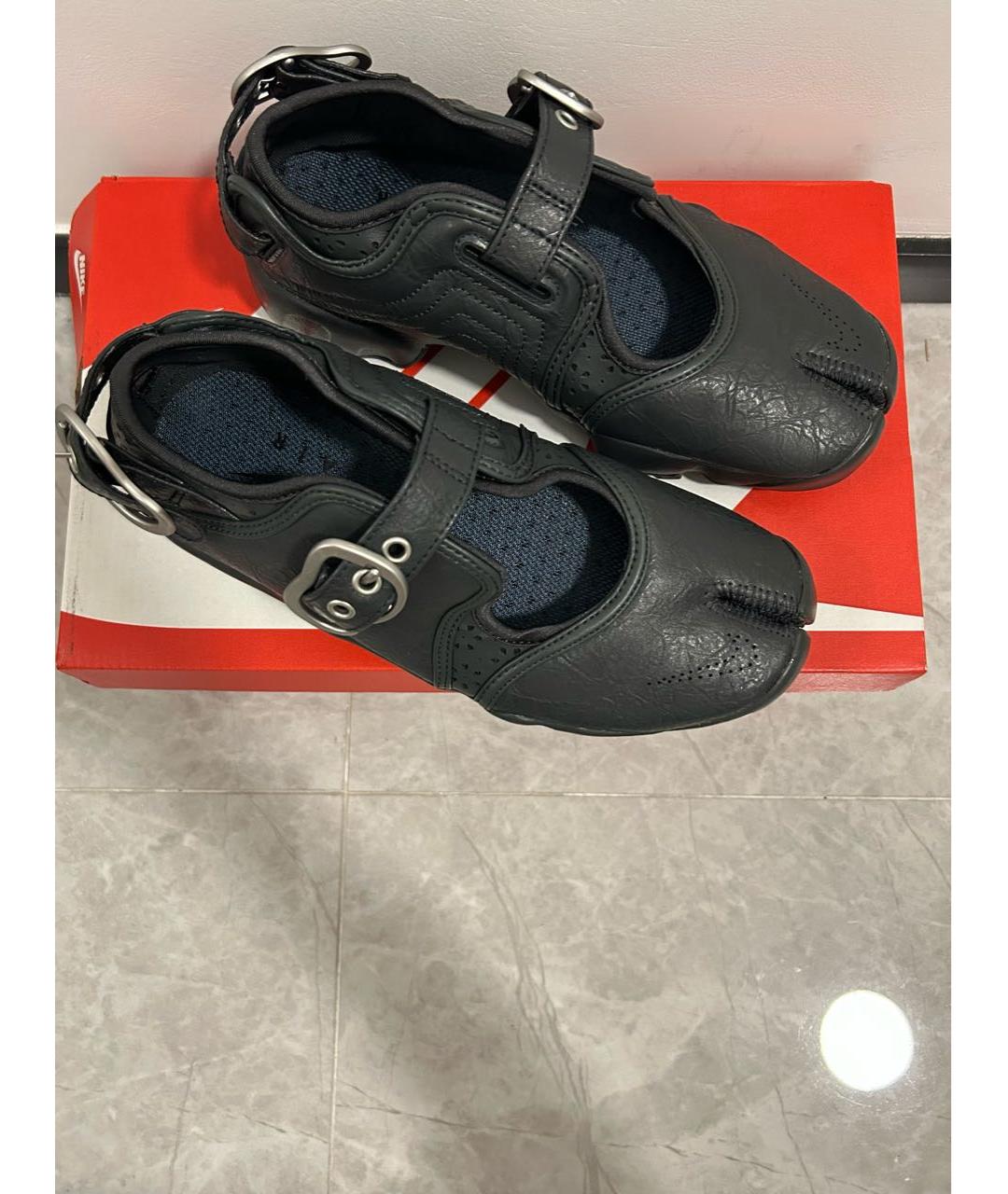 NIKE Черные кожаные кроссовки, фото 5
