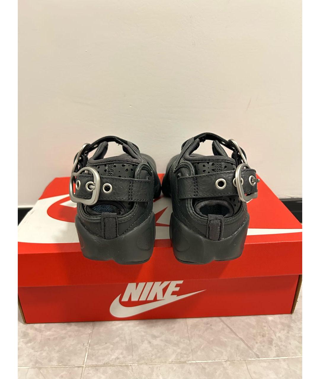 NIKE Черные кожаные кроссовки, фото 6