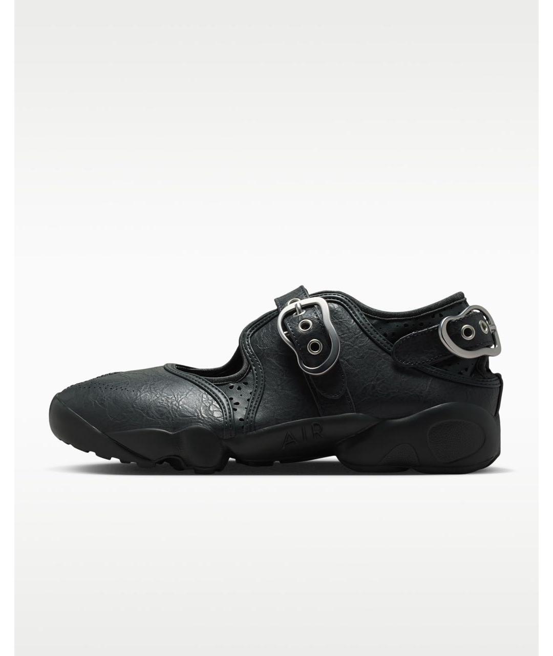 NIKE Черные кожаные кроссовки, фото 7