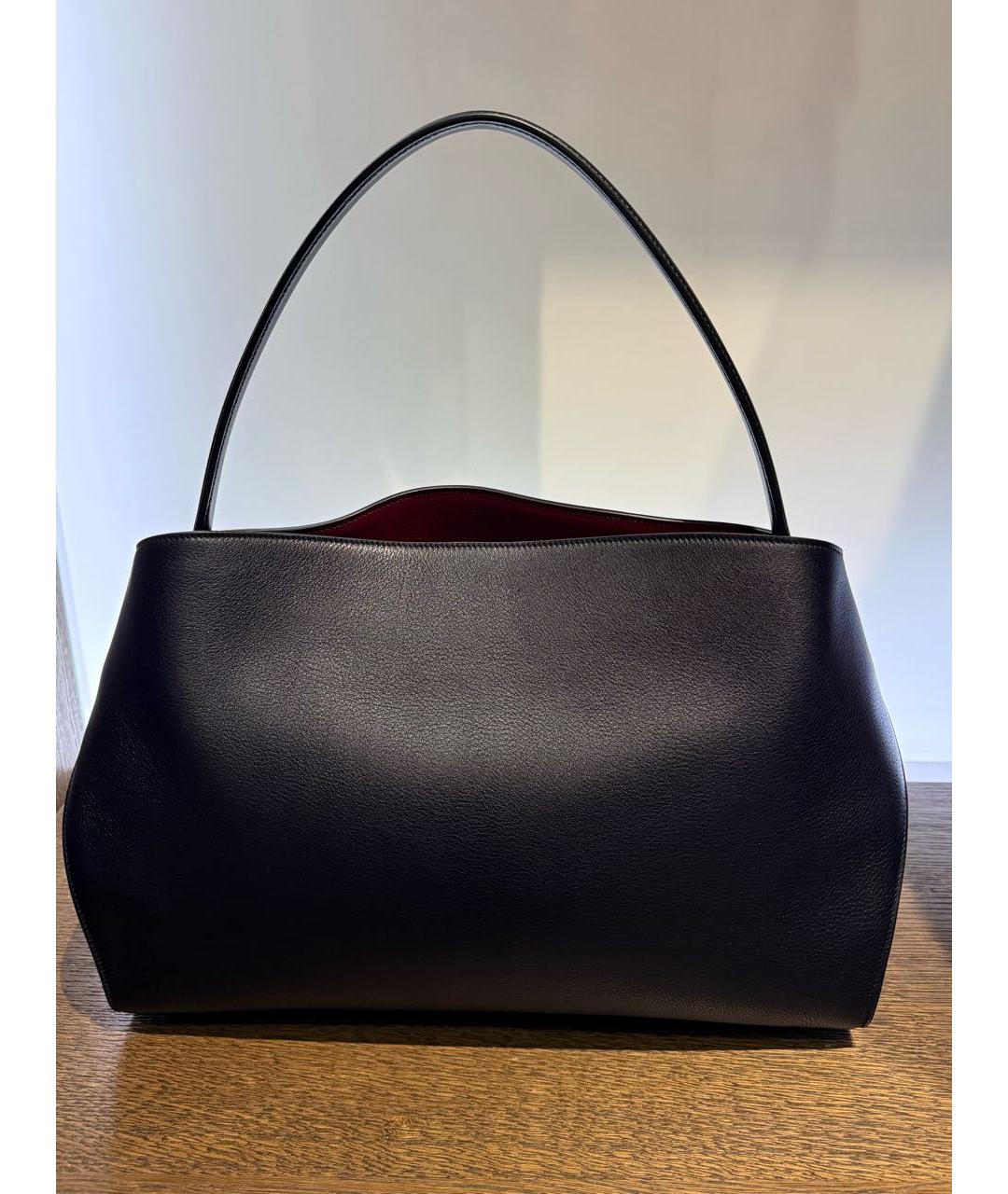 FERRAGAMO Черная кожаная сумка тоут, фото 2