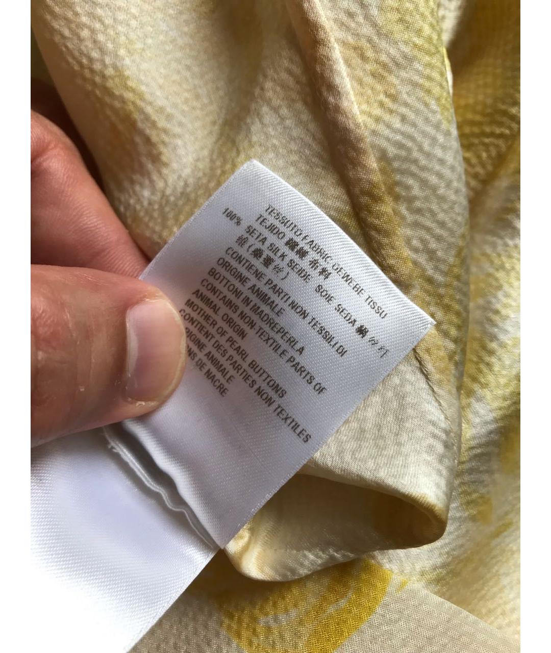 STELLA MCCARTNEY Желтое шелковое повседневное платье, фото 5
