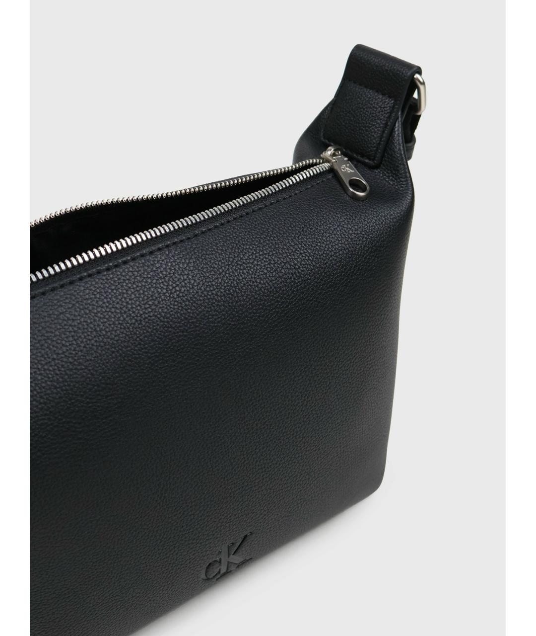 CALVIN KLEIN Черная сумка через плечо из искусственной кожи, фото 5