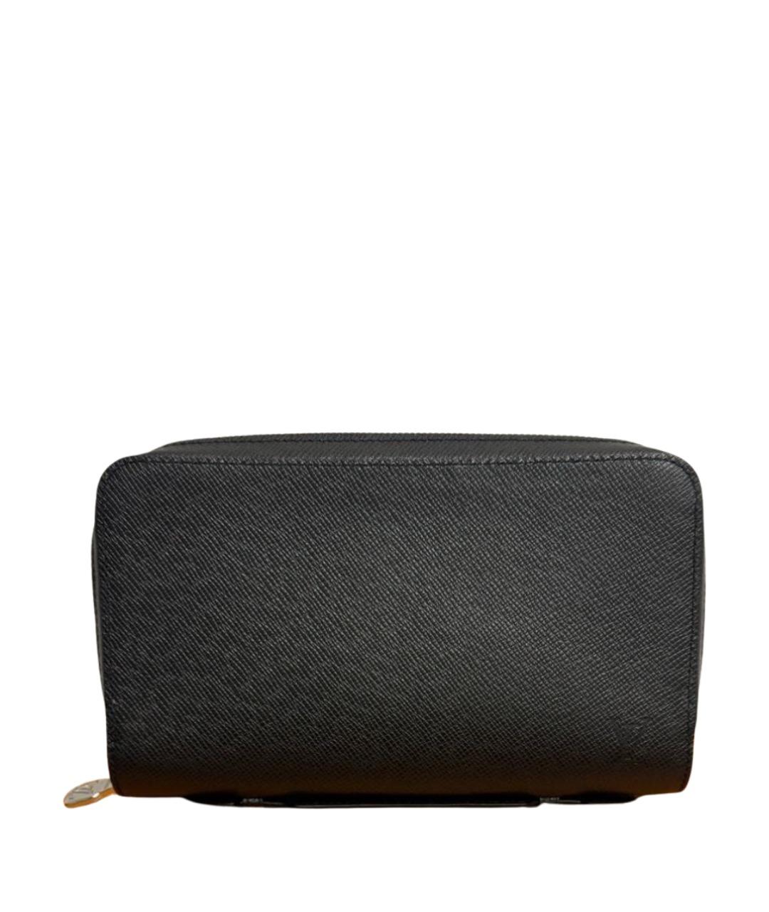 LOUIS VUITTON Черная кожаная барсетка, фото 1