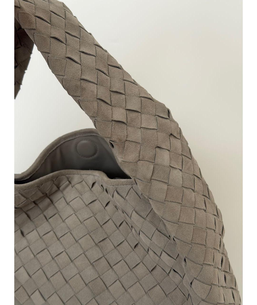 BOTTEGA VENETA Серая замшевая сумка через плечо, фото 8