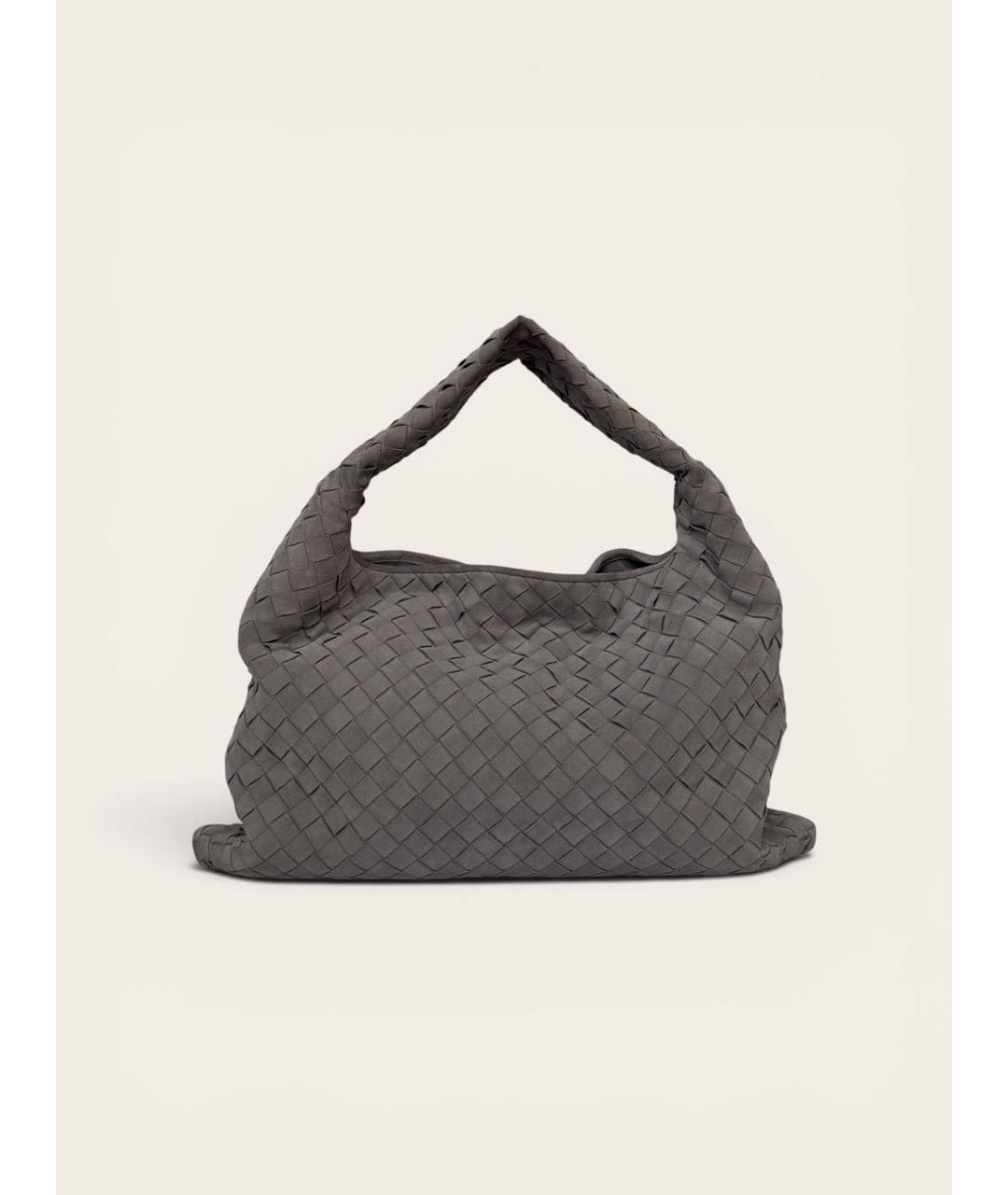 BOTTEGA VENETA Серая замшевая сумка через плечо, фото 3